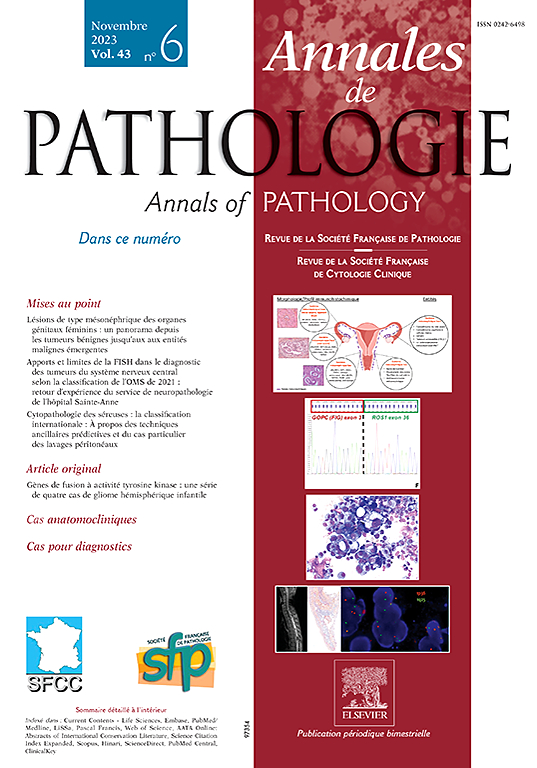 Go to journal home page - Annales de Pathologie